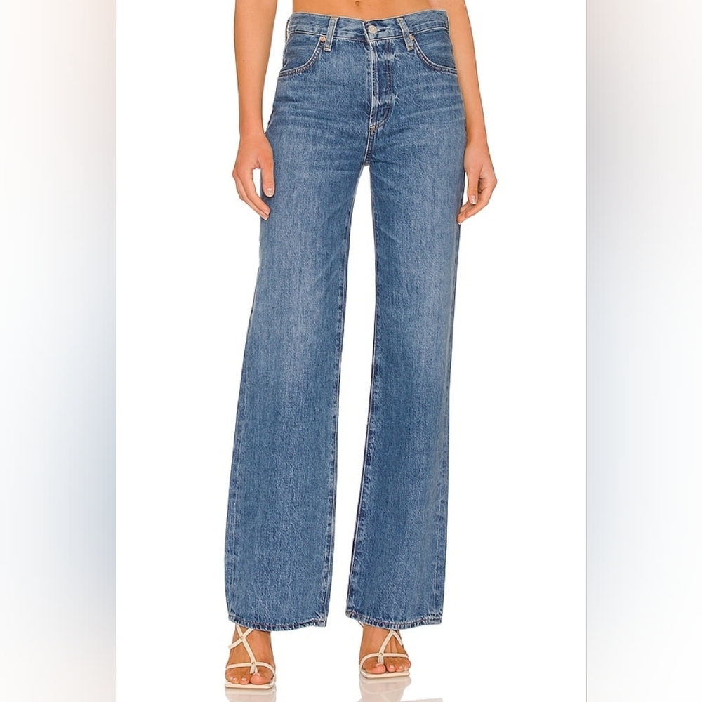 Citizens Of Humanity Blue High-Rise Wide Leg Jeans 30” inseam